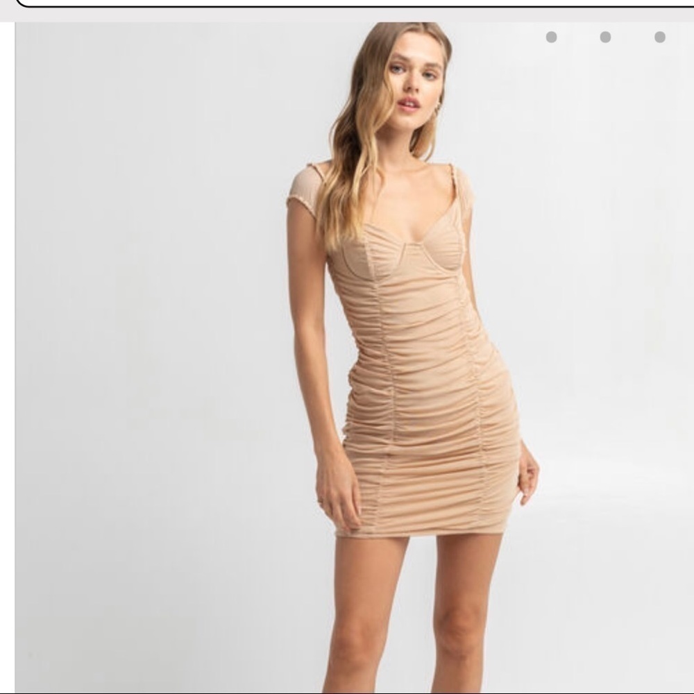 JUST POLLY Bustier Cinched Mini Dress